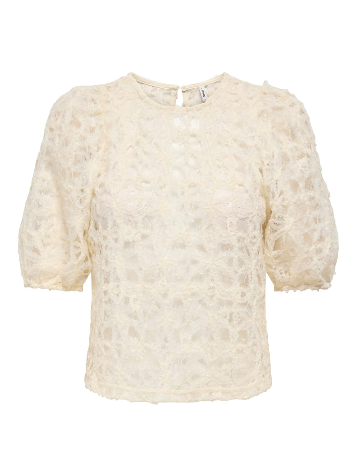 Only 15372720 Benia T-shirt ecru – dames