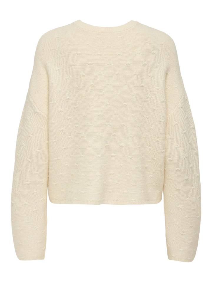 Only gebreide pullover off-white – dames
