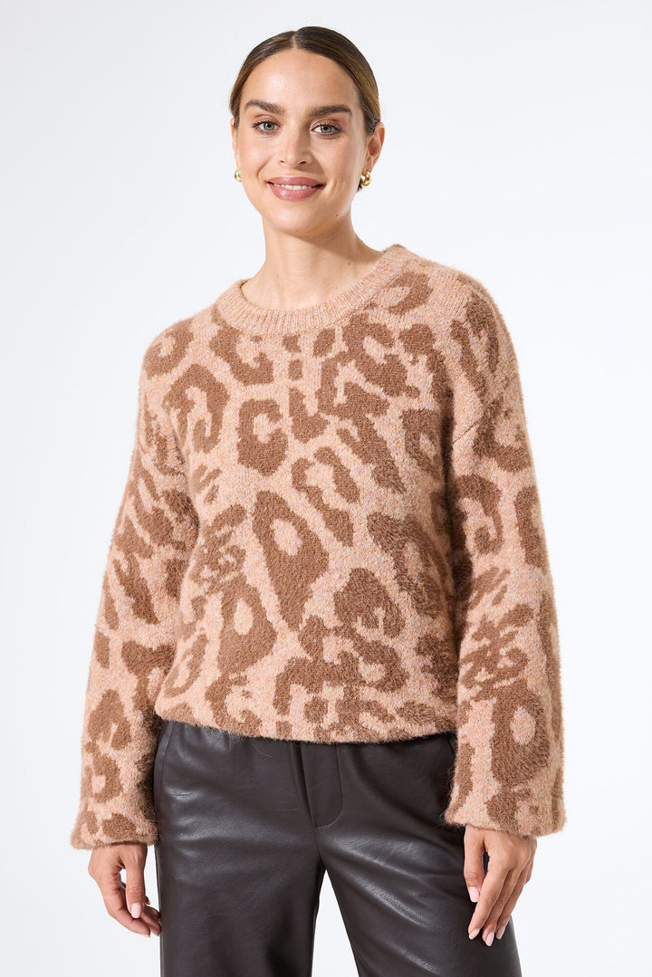Garcia woman J50041 trui bruin dessin – dames