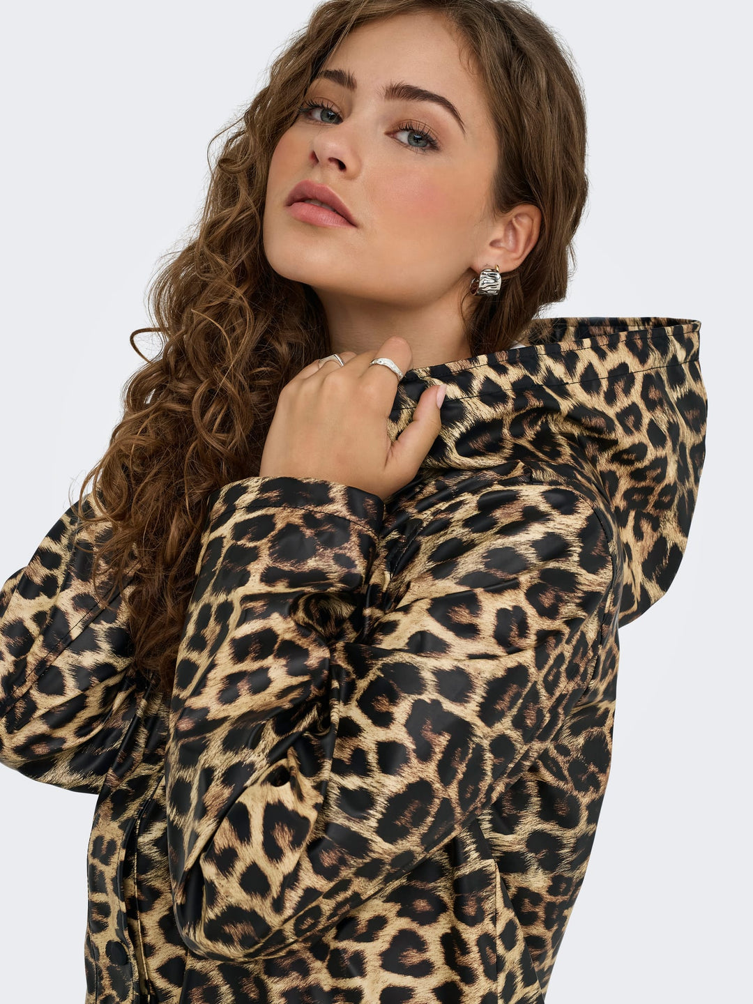 Only regenjas dames 15359213 Marie Ellen – bruin dessin