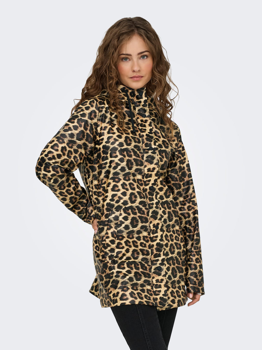 Only regenjas dames 15359213 Marie Ellen – bruin dessin