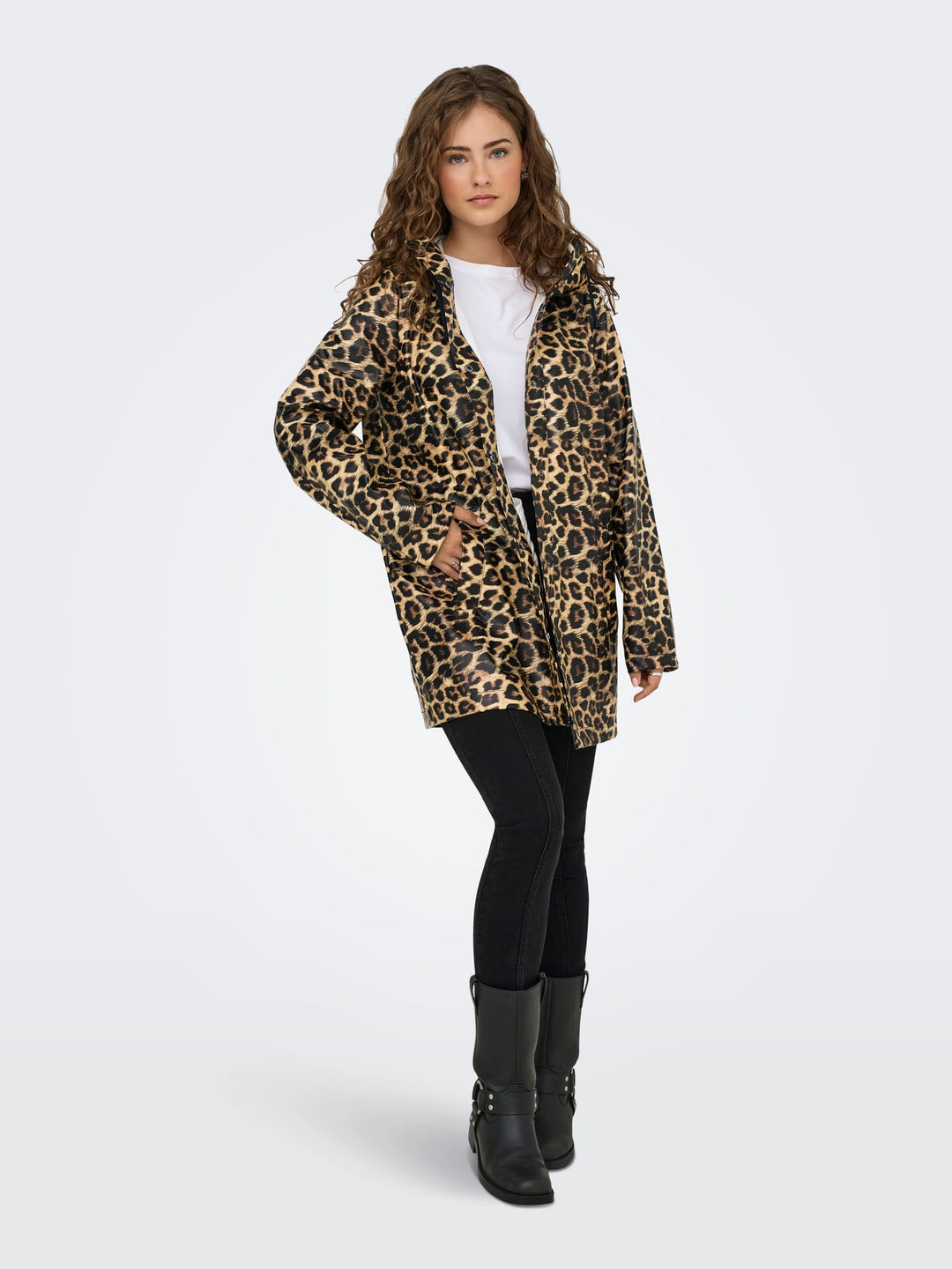 Only regenjas dames 15359213 Marie Ellen – bruin dessin