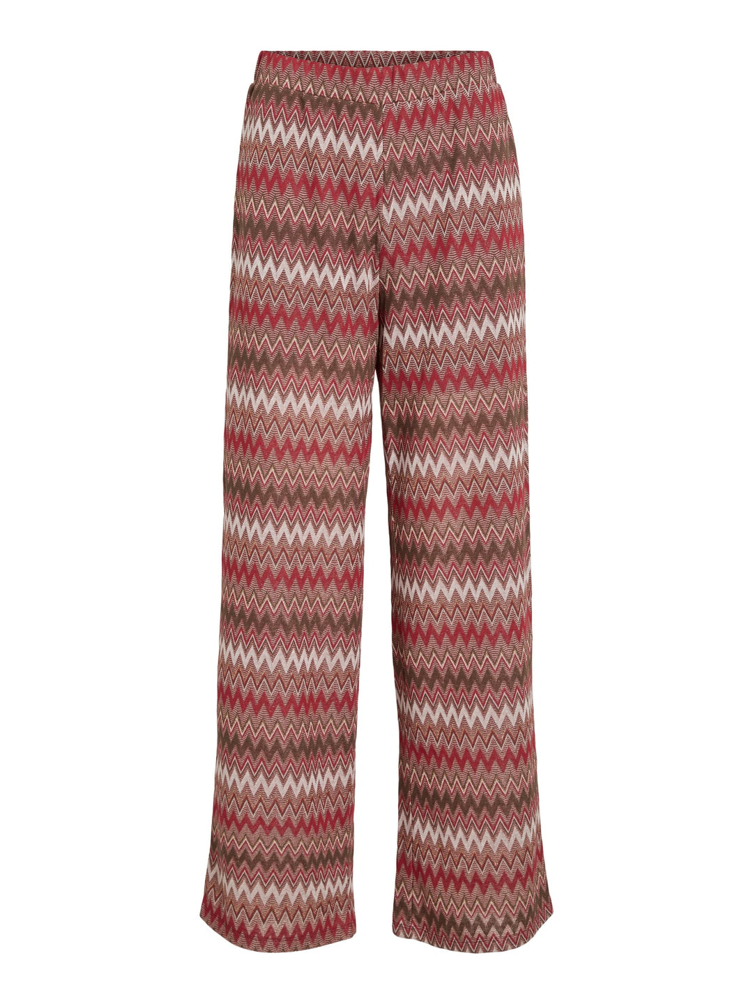 Vila 14114452 Birdie lange broek dames rood dessin