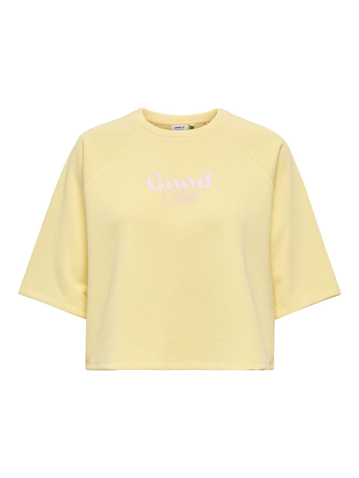 Only 15347037 Cora t-shirt k/m dames licht geel