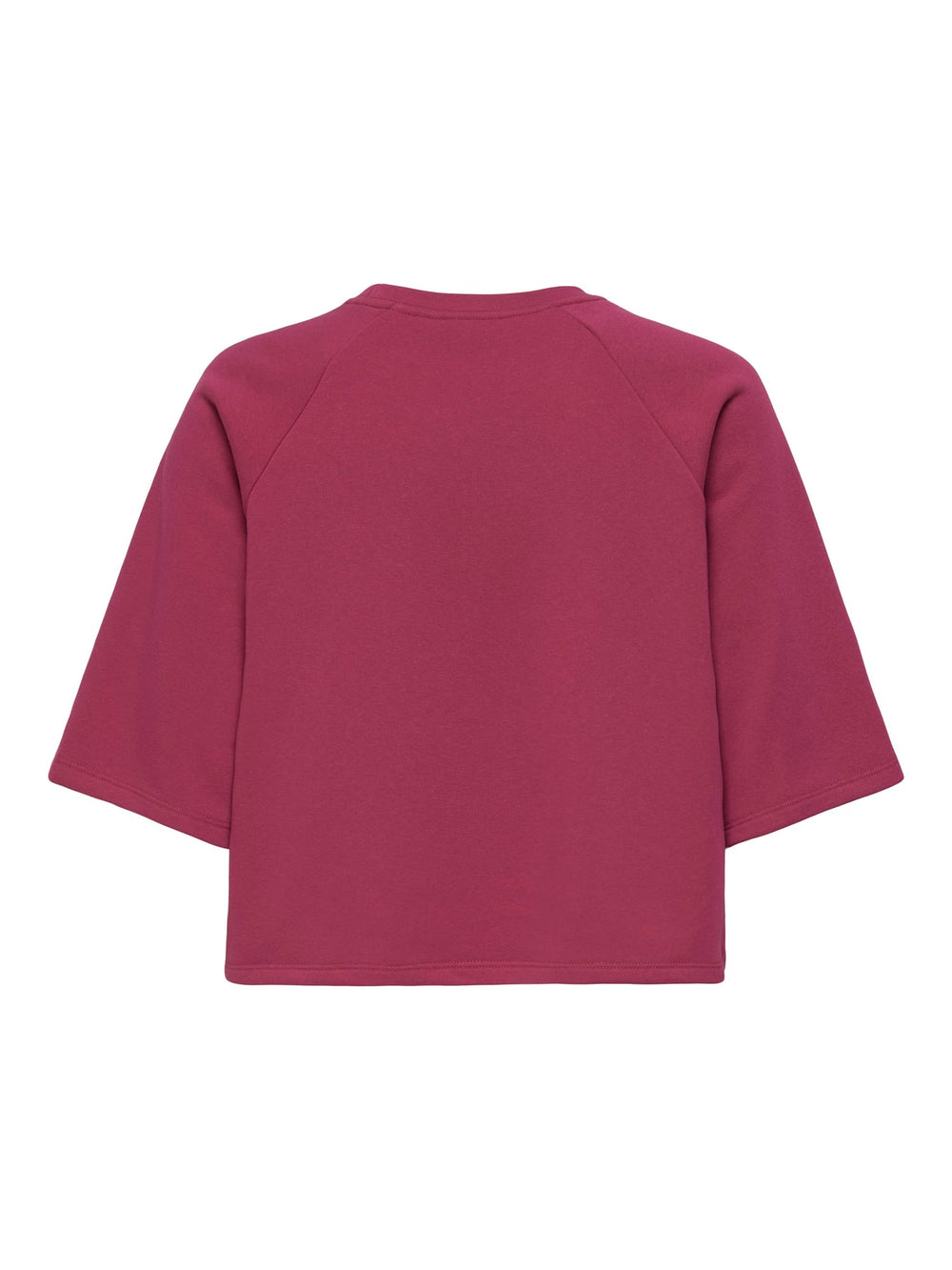Only ONLCORA S/S PRINT O-NECK UB SWT fuchsia – dames t-shirt