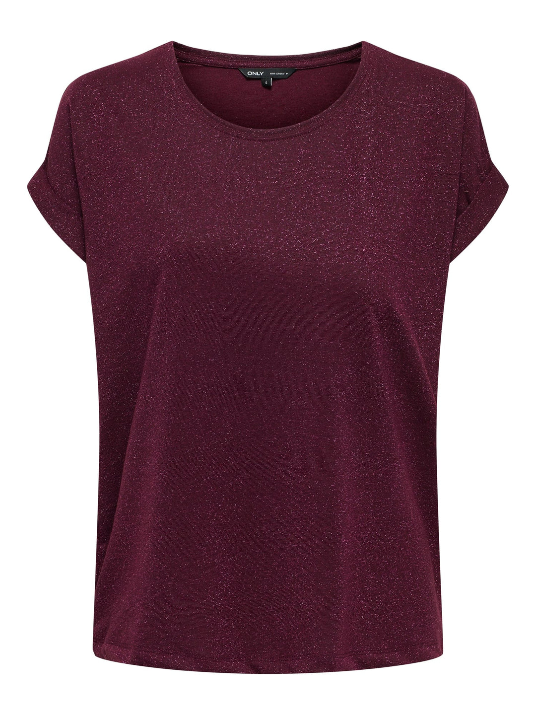 Only moster t-shirt wijnrood – dames