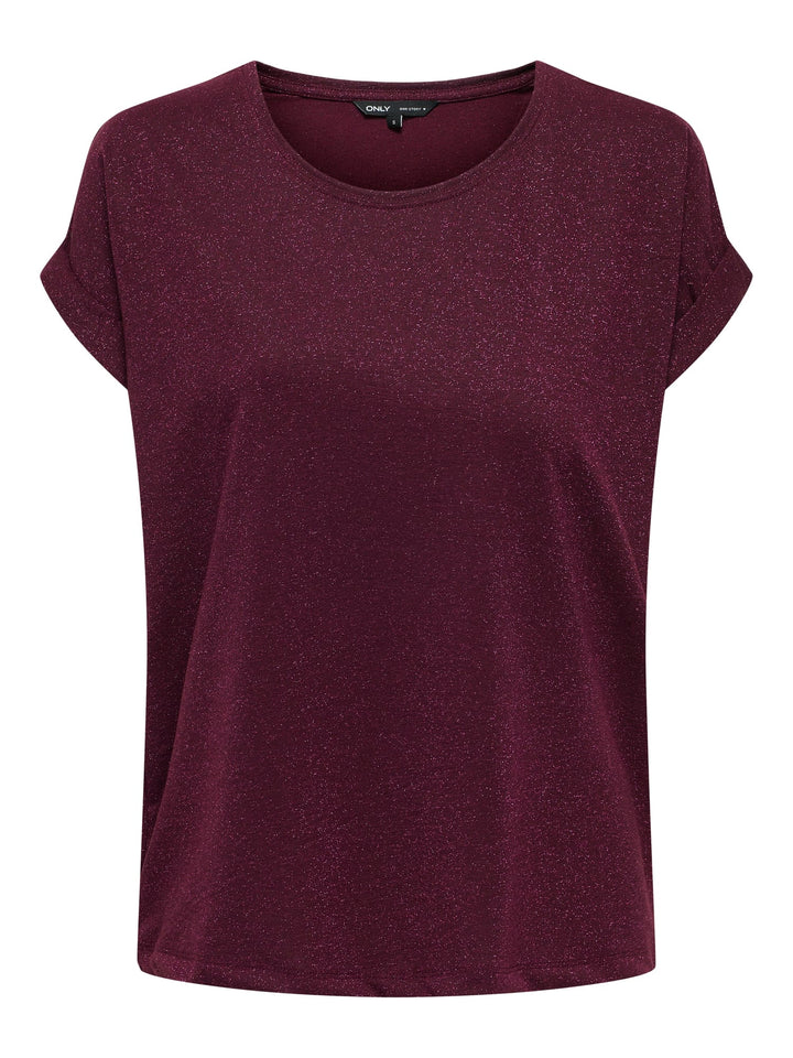 Only moster t-shirt wijnrood – dames