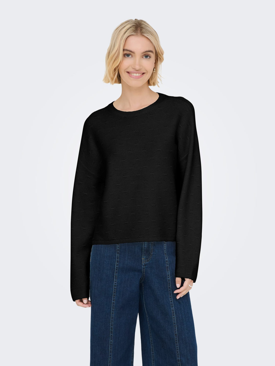 Only Katia gebreide trui zwart – dames