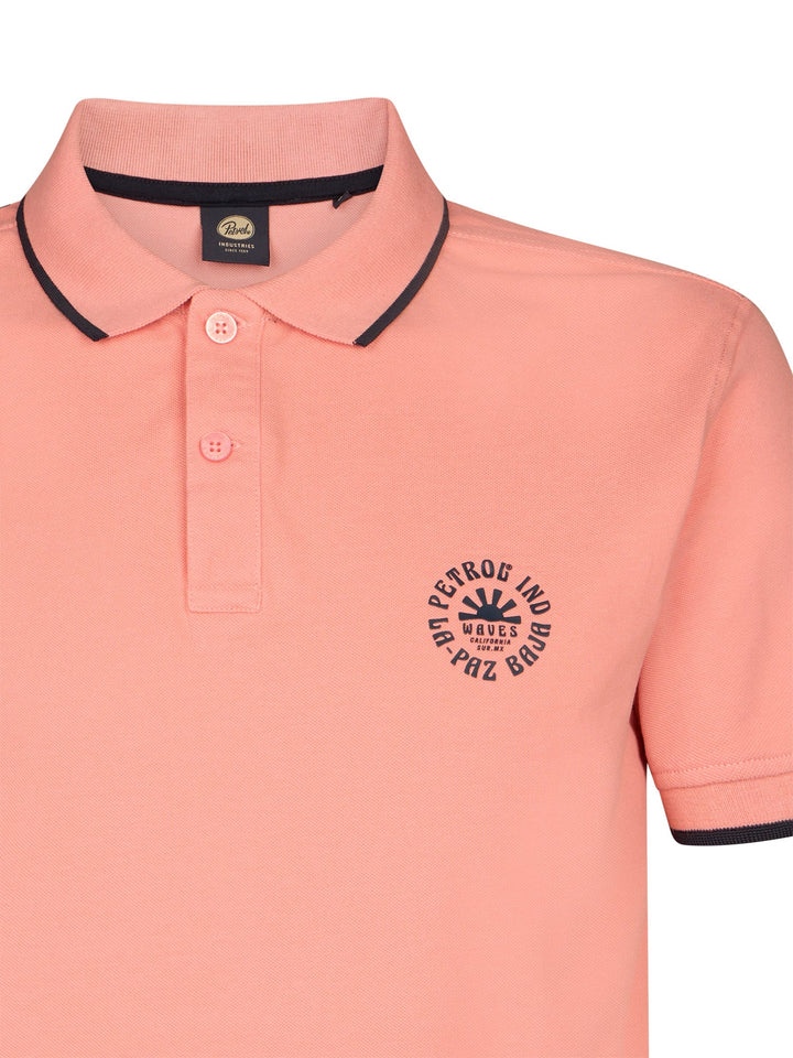 Petrol men M-1060-POL137 koraal rode polo – heren - Koraal Rood