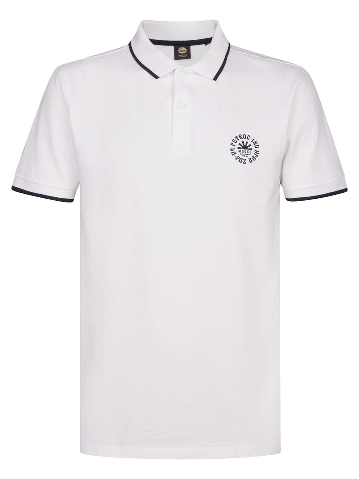 Petrol men M-1060-POL137 polo k/m heren – wit