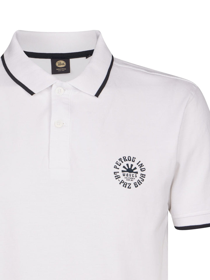 Petrol men M-1060-POL137 polo k/m heren – wit