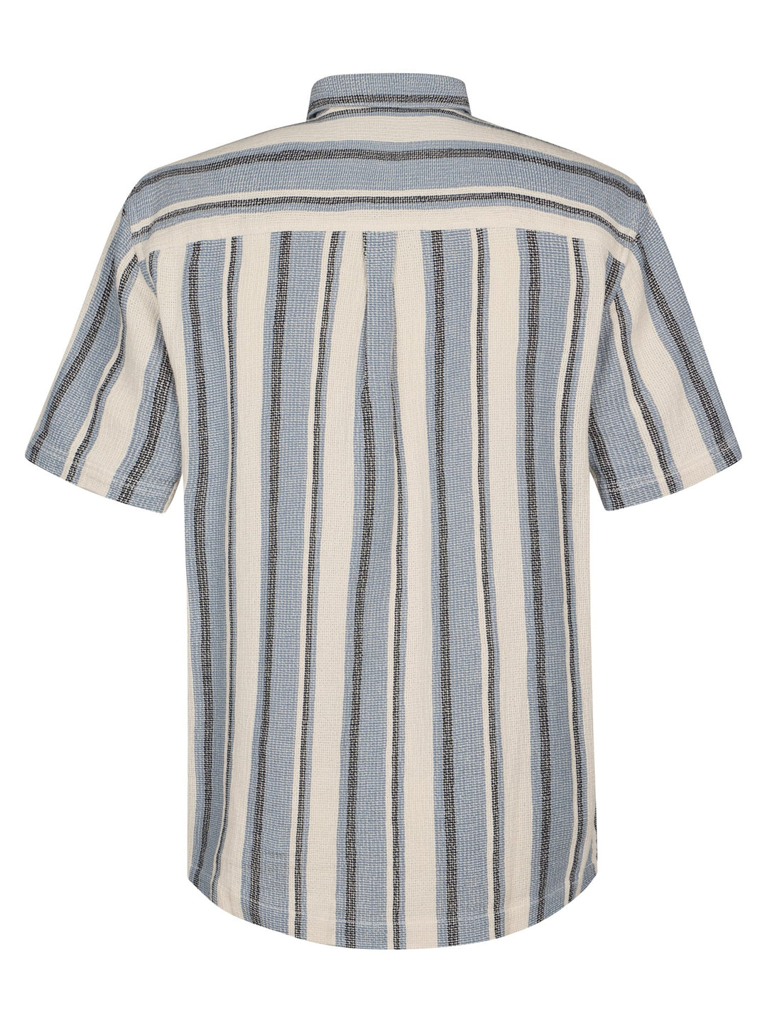 Petrol men M-1060-SIS429 overhemd k/m – heren - Blauw Dessin