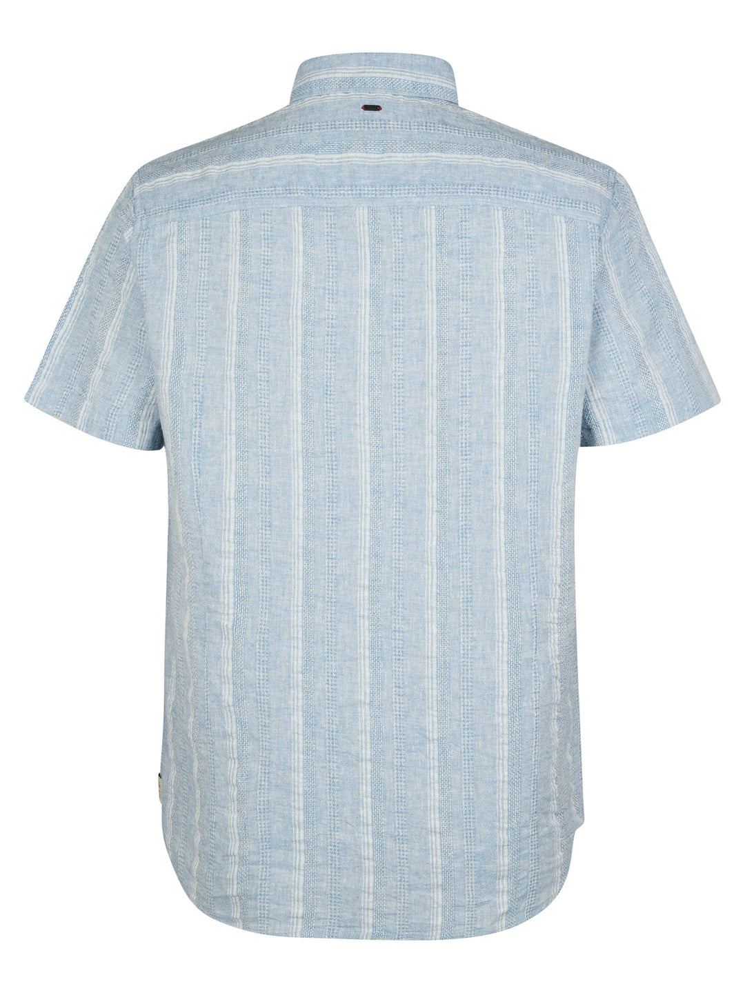 Petrol men M-1060-SIS415 overhemd k/m heren blauw dessin