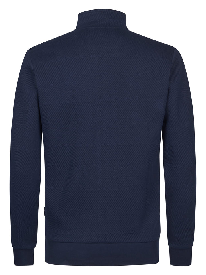 Petrol men M-1060-SWC333 vest sweat navy – heren