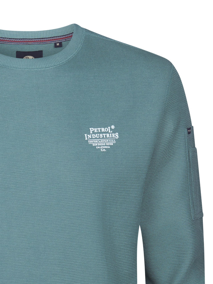 Petrol men M-1060-SWR317 sweater oud groen – heren