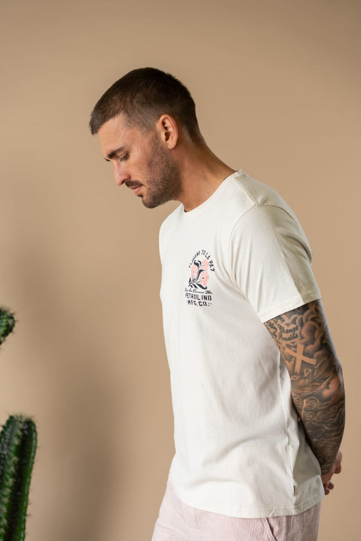 Petrol men M-1060-TSR625 t-shirt ecru – heren
