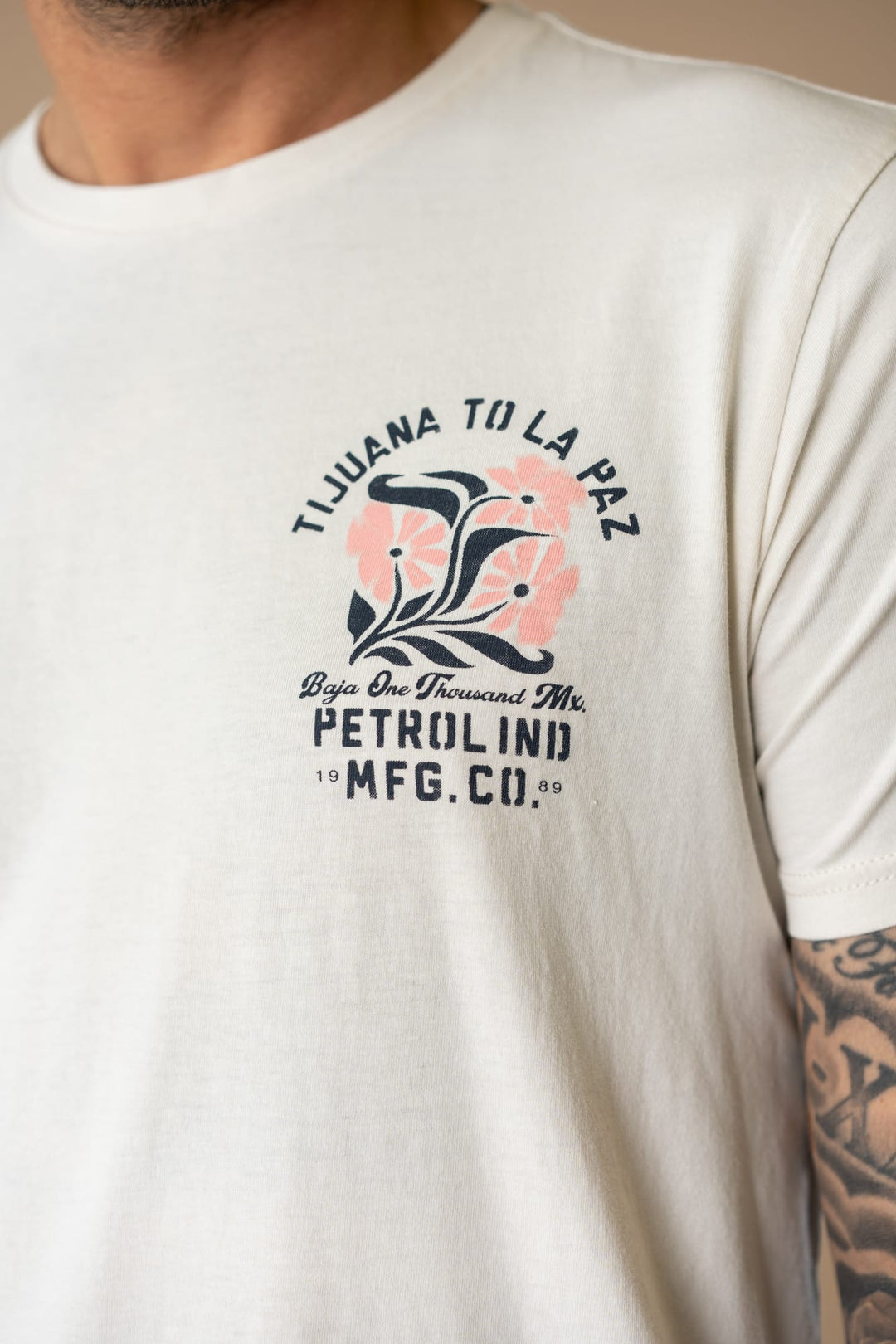 Petrol men M-1060-TSR625 t-shirt ecru – heren