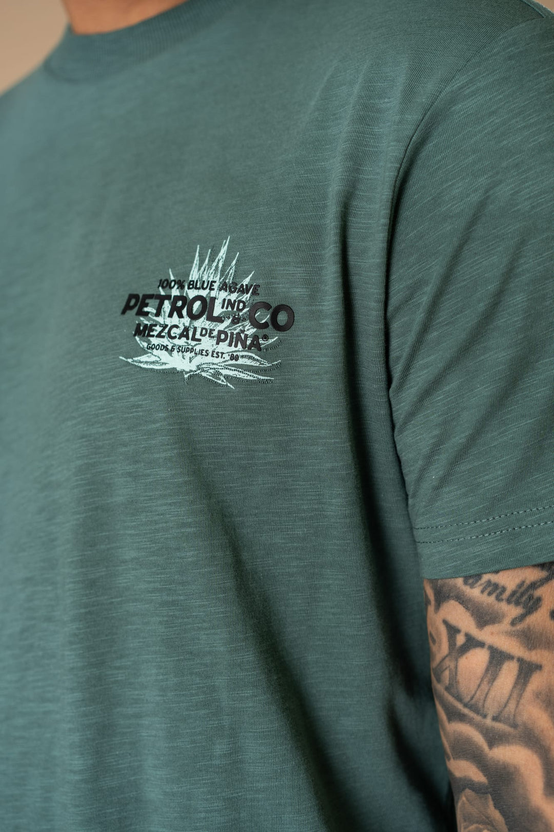 Petrol men M-1060-TSR744 t-shirt oud groen – heren