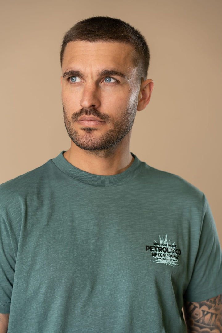 Petrol men M-1060-TSR744 t-shirt oud groen – heren