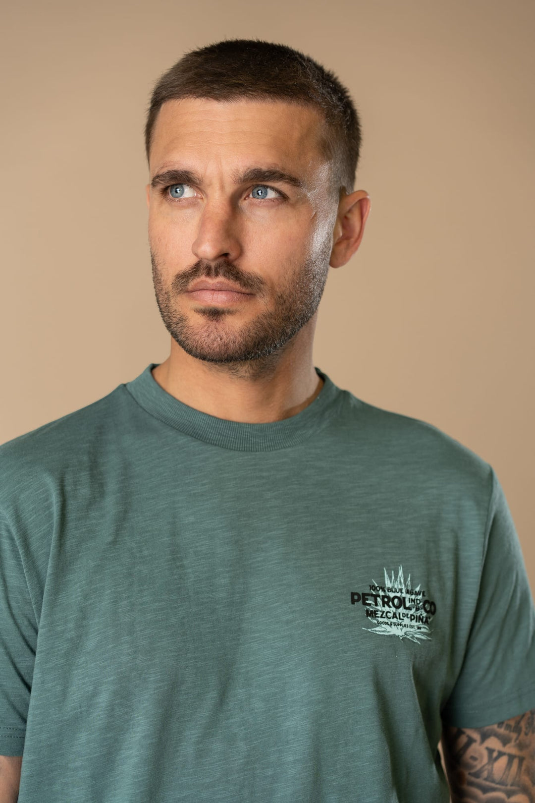 Petrol men M-1060-TSR744 t-shirt oud groen – heren