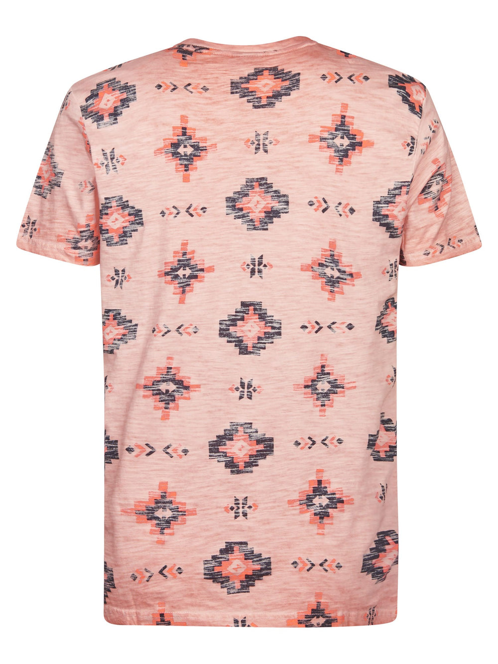 Petrol men M-2060-TSR658 t-shirt oranje dessin – heren