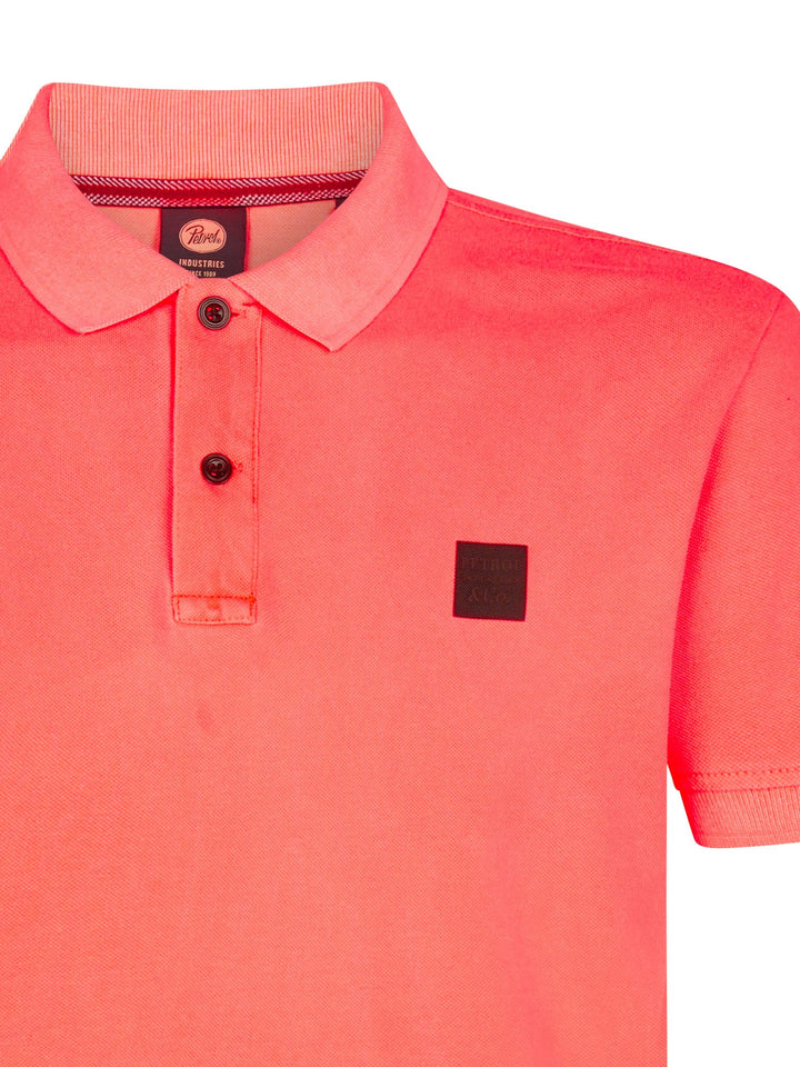 Petrol men M-2060-POL945 polo k/m steenrood – heren