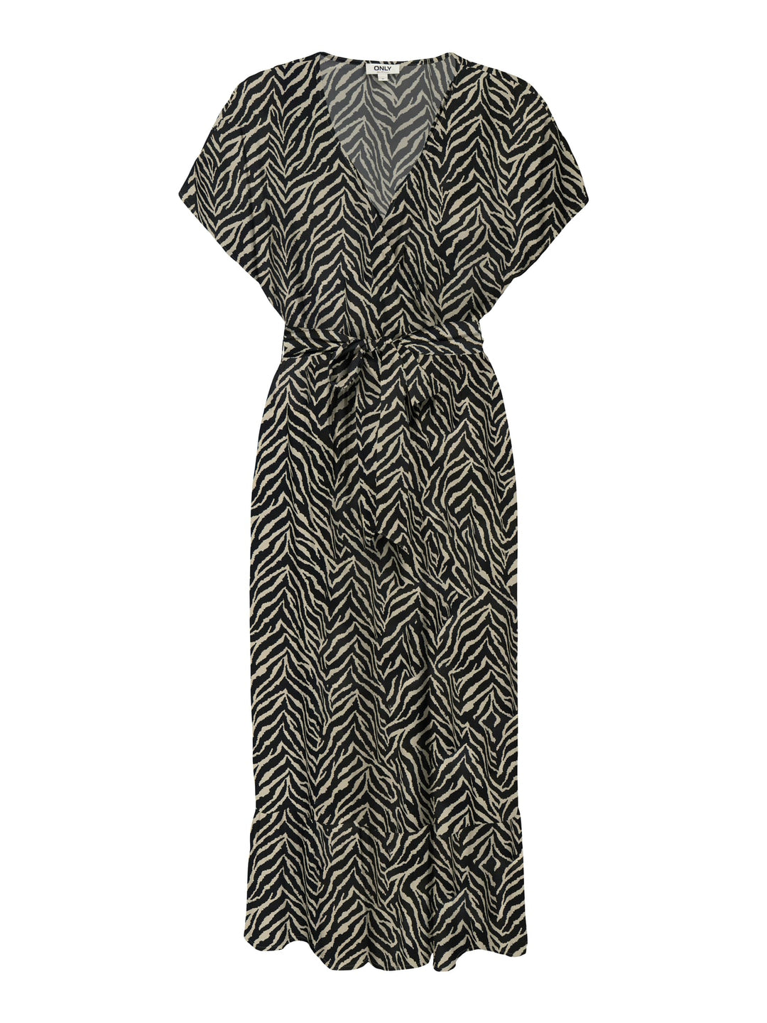 Only 15357778 Zilla jurk midi dames zwart dessin