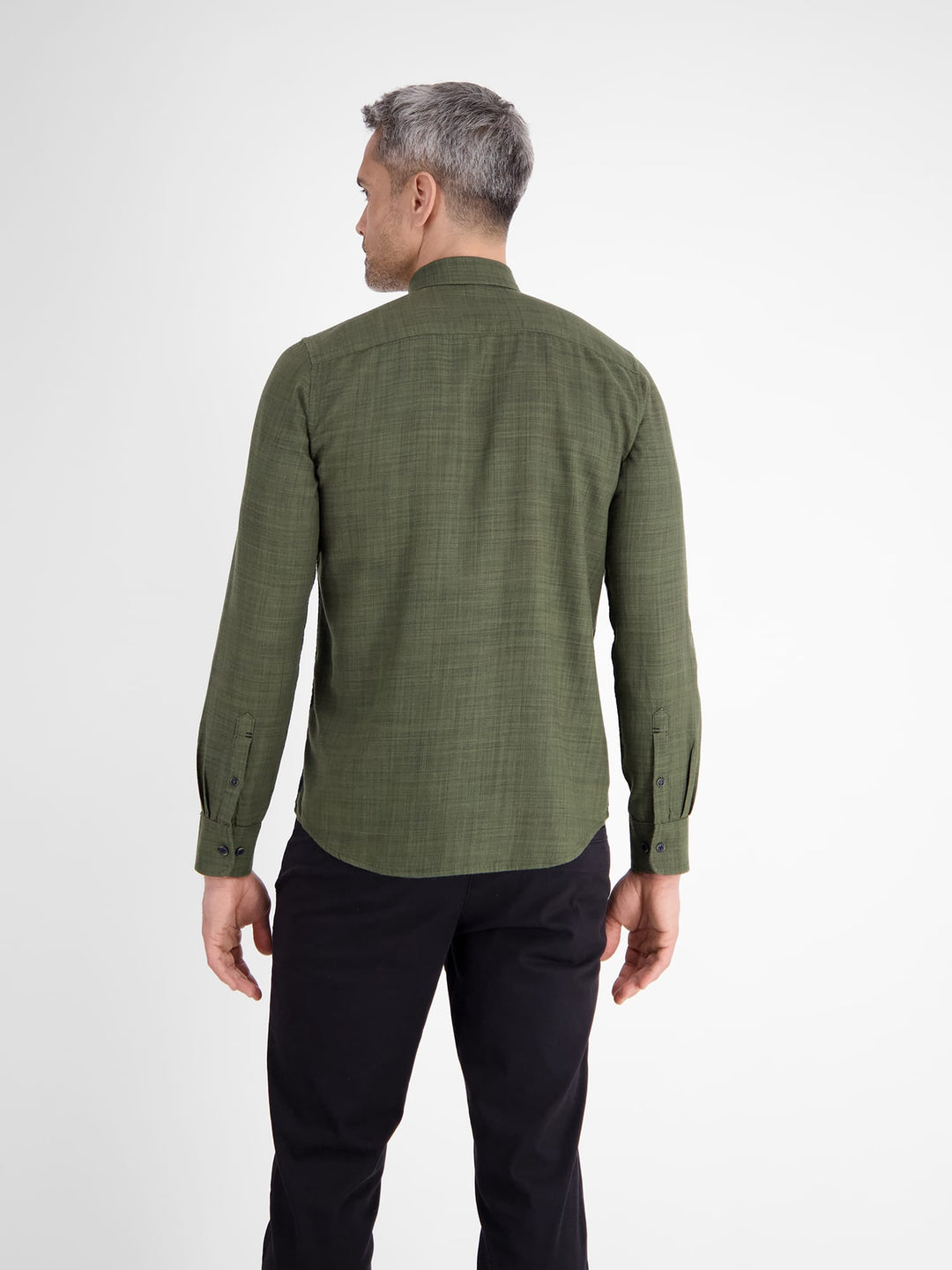 Lerros overhemd l/m olijf – heren