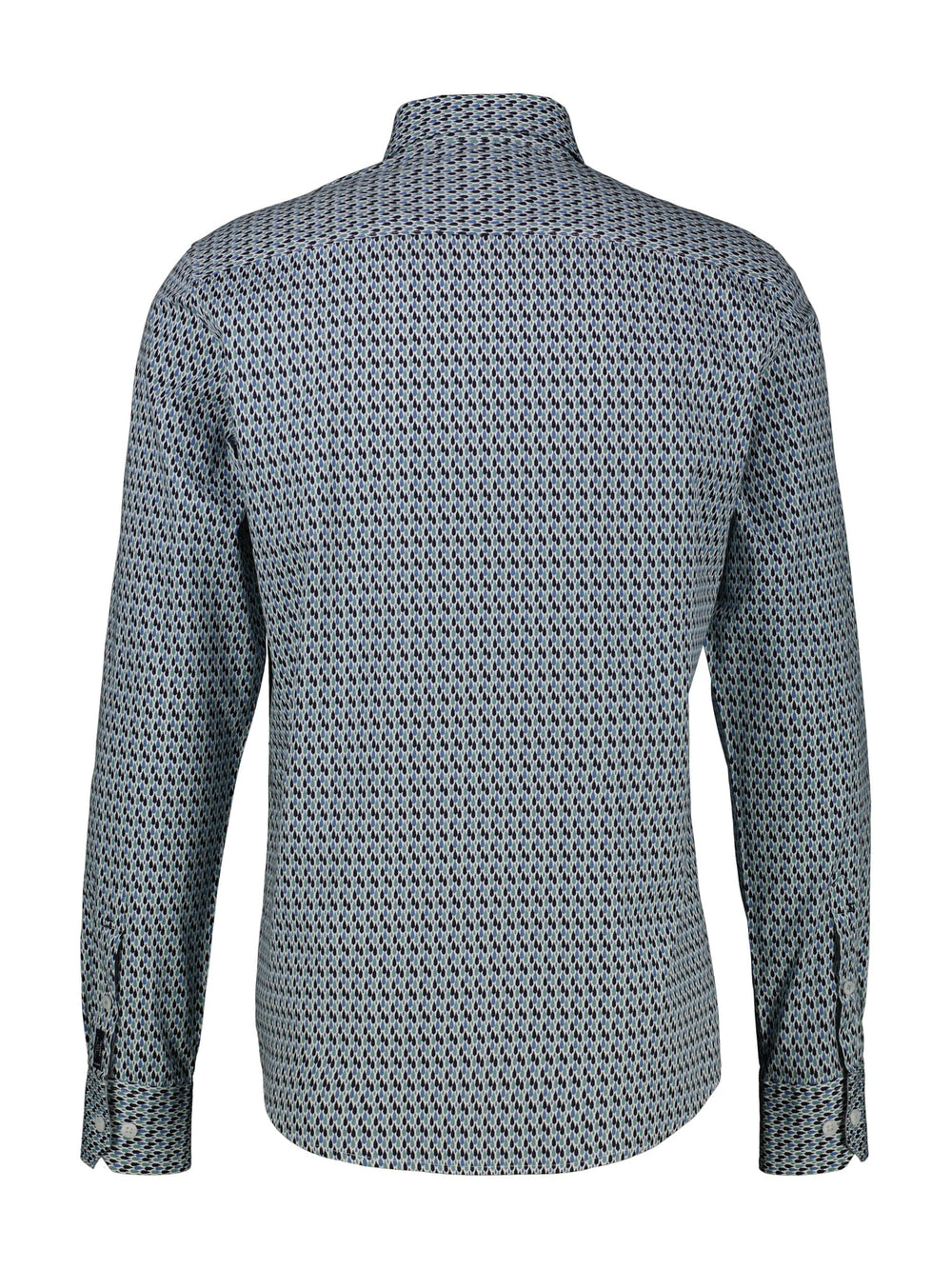 Lerros overhemd l/m bruin dessin – heren