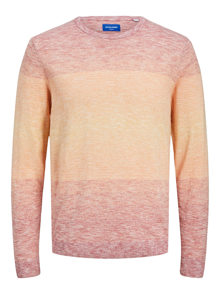 Jack & Jones JORMALIBU KNIT CREW NECK – heren trui - Zalm/peach