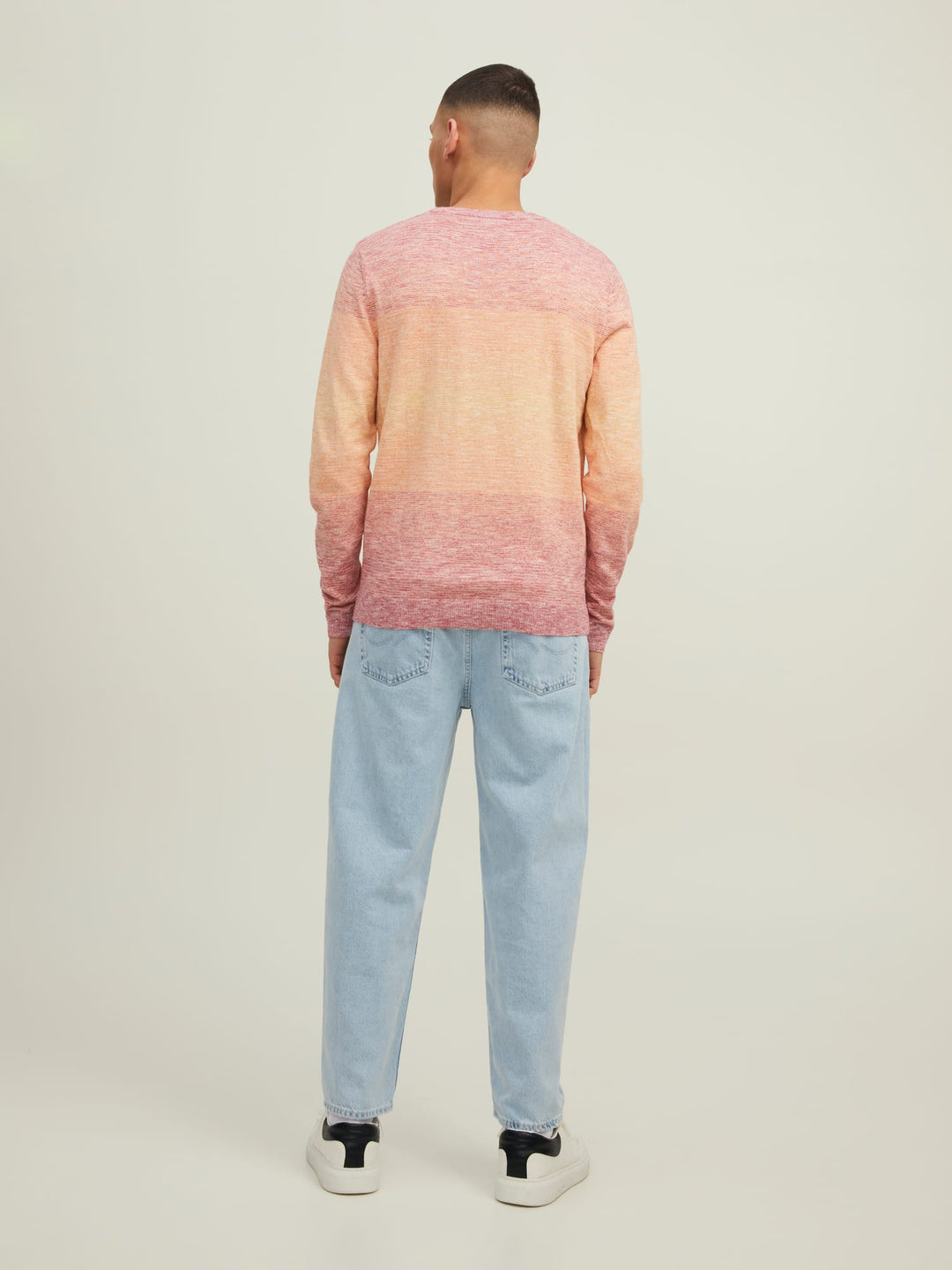 Jack & Jones JORMALIBU KNIT CREW NECK – heren trui - Zalm/peach