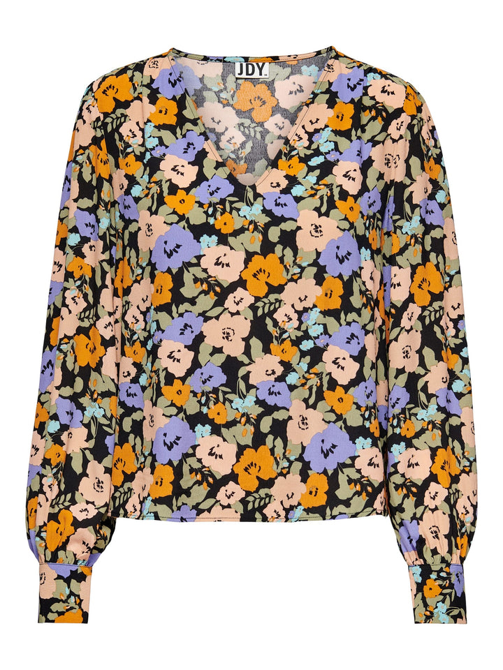 Jacqueline de Yong JDYcohen L/S Top Zwart Dessin - Dames