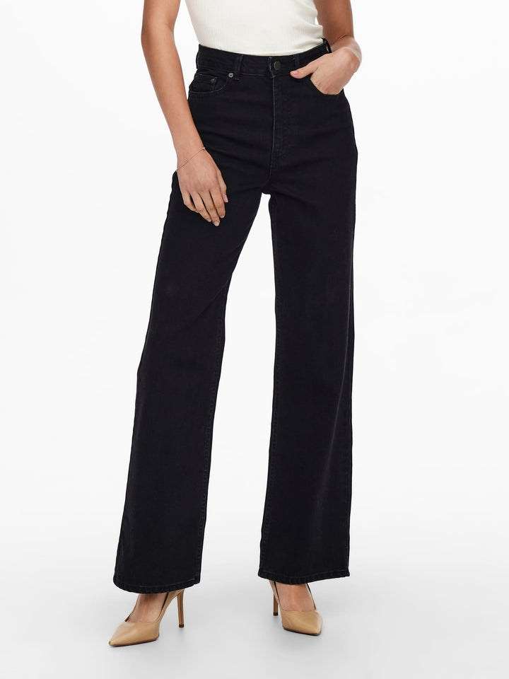 Only wide-leg jeans zwart denim – dames - Black Denim - 32