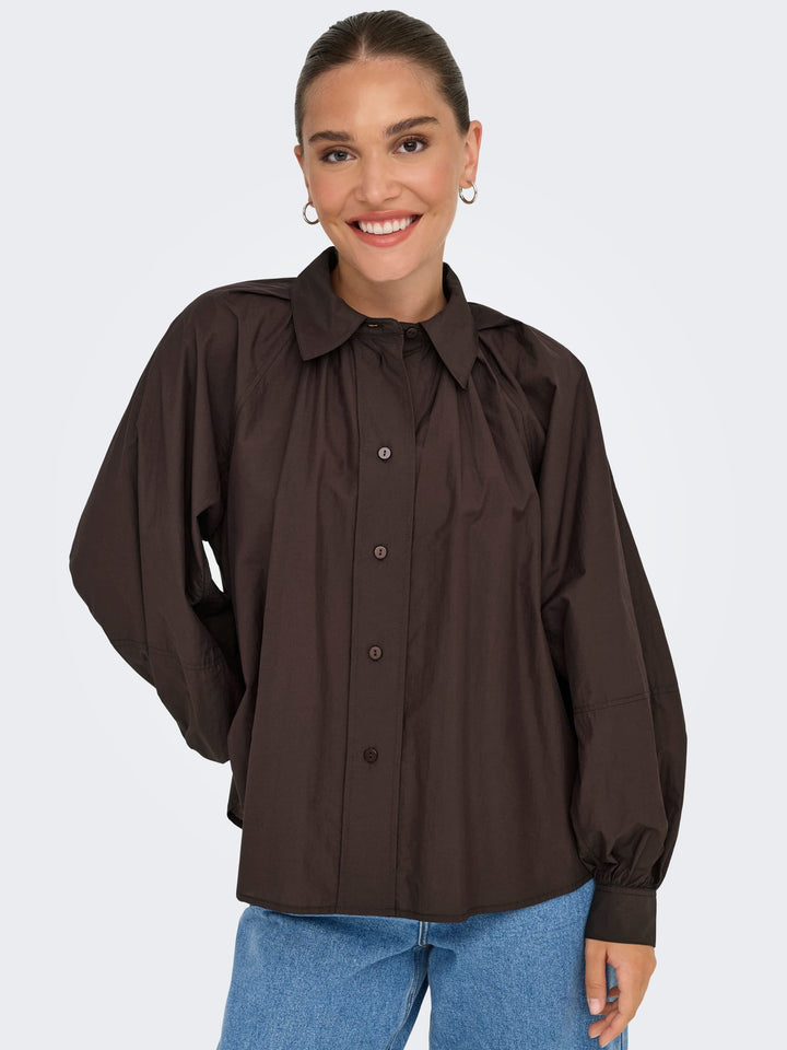 Only 15370568 River blouse l/m bruin – dames