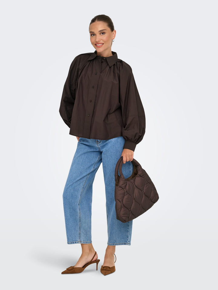 Only 15370568 River blouse l/m bruin – dames