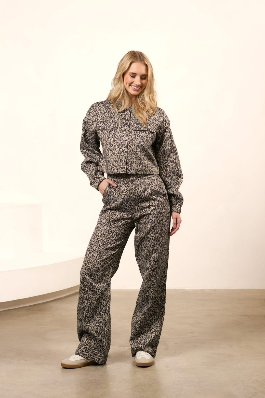 Lofty Manner Jacket Eleanor - dames jack blauw dessin