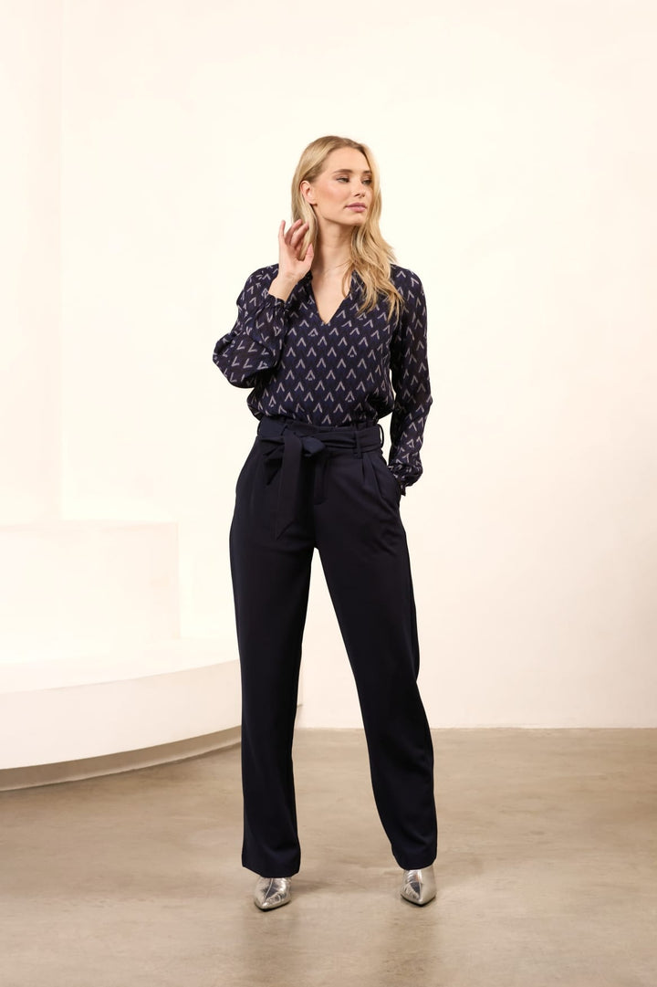 Lofty Manner Trouser Audrey – lange broek dames - Navy
