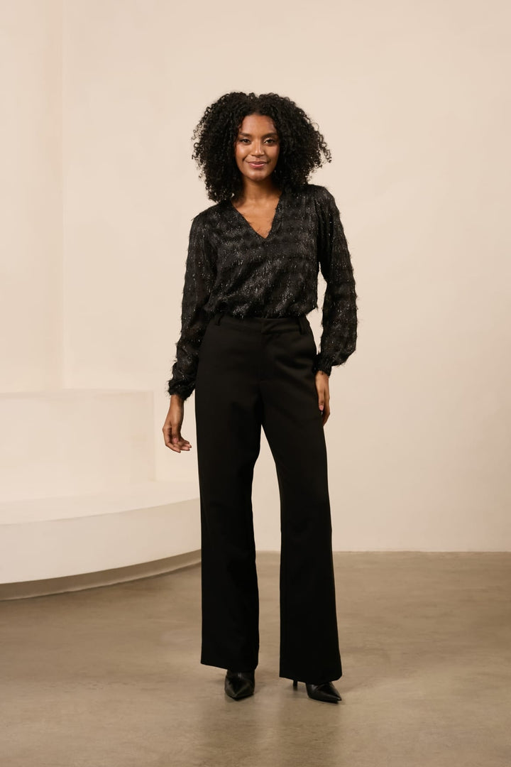 Lofty Manner Blouse Amara – dames top zwart
