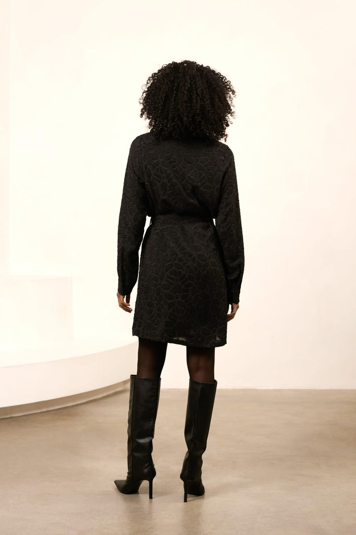 Lofty Manner Dress Lina - zwarte jurk voor dames
