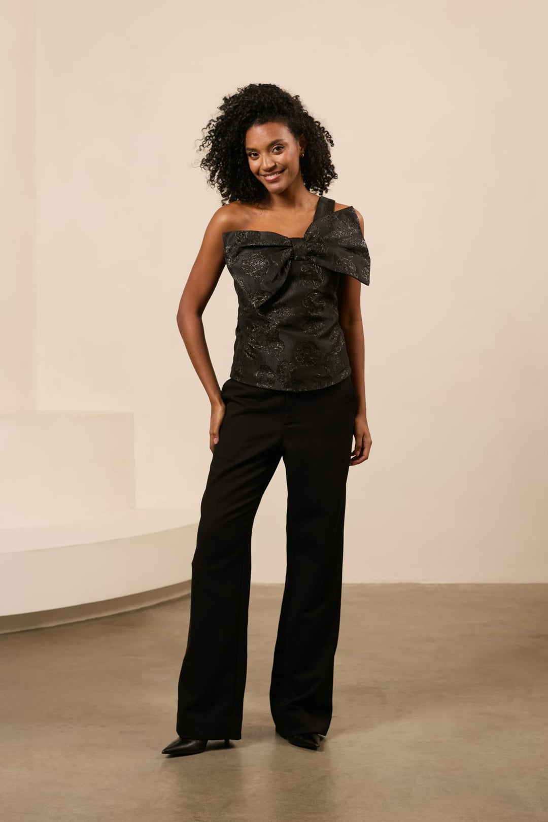 Lofty Manner Top Solange - zwarte dames top