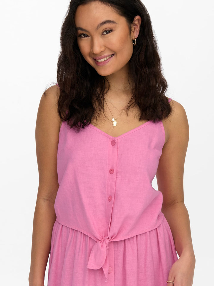 Only ONLCARO Strap Top roze – dames singlet