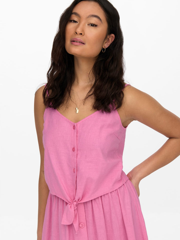 Only ONLCARO Strap Top roze – dames singlet