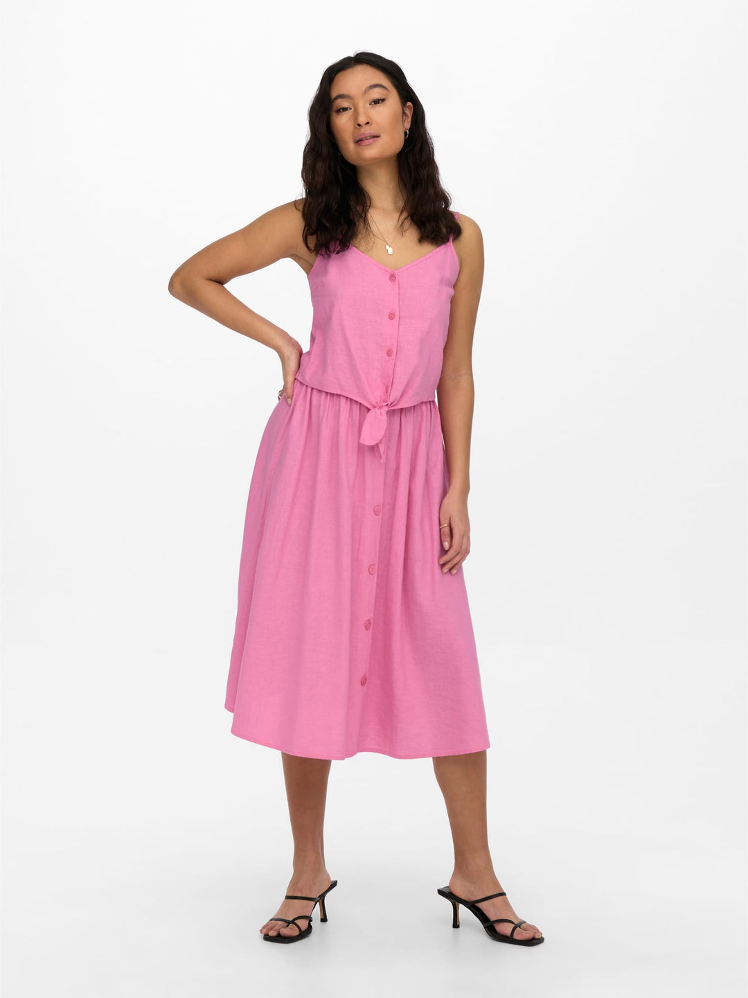 Only ONLCARO Strap Top roze – dames singlet