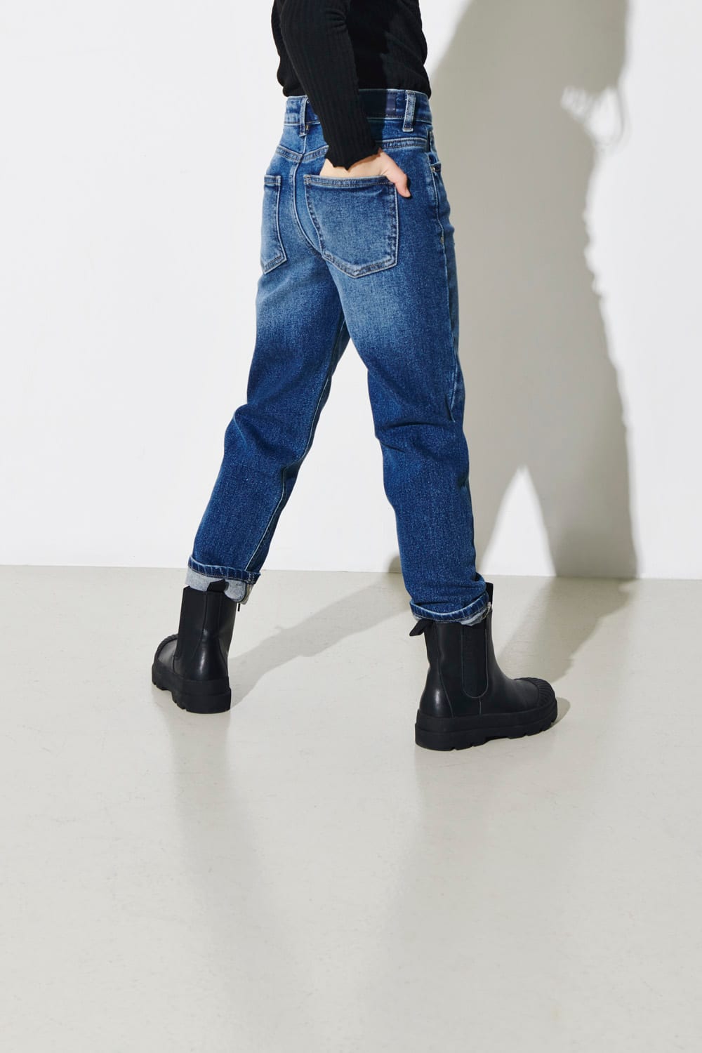 Kids Only Calla mom fit jeans blauw denim – meisjes - Blue Denim
