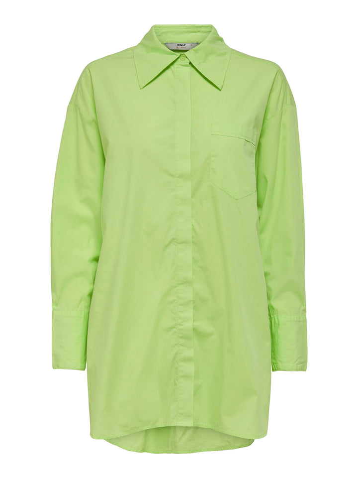 Only blouse l/m dames groen – ONLDORA LS LOOSE SHIRT