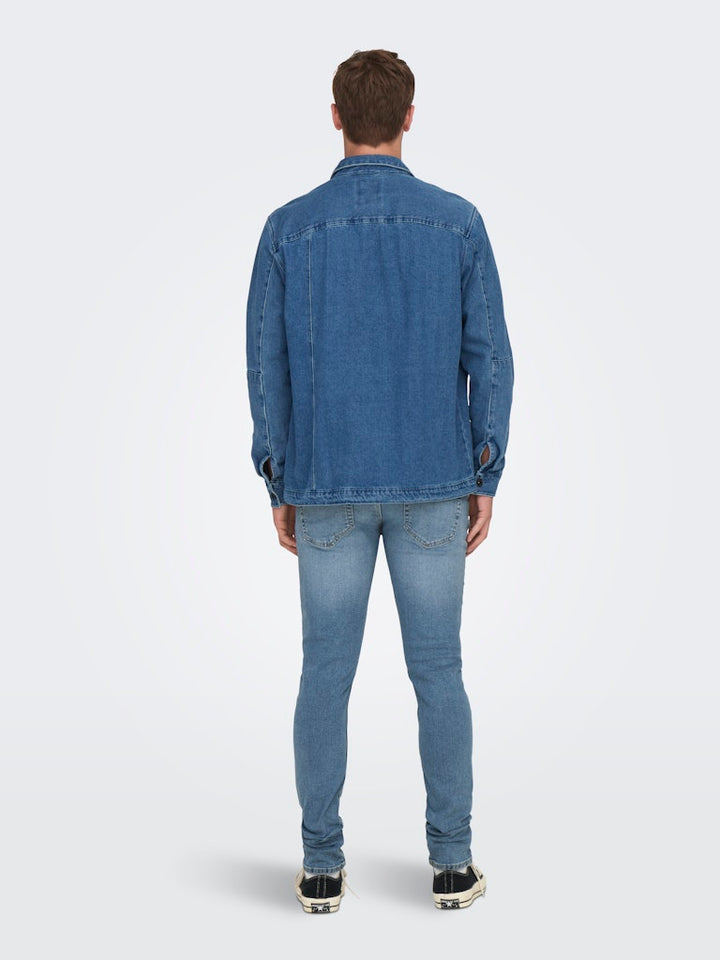 ONLY & SONS Loom slim fit jeans blauw – heren - Blue Denim - L34