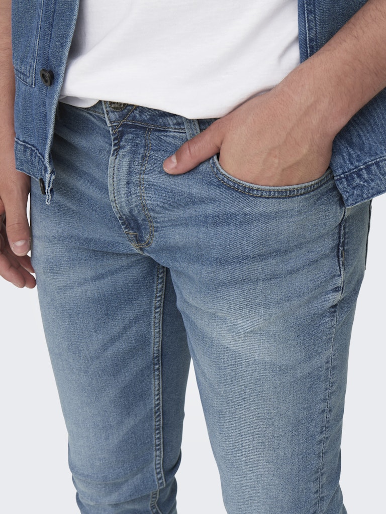 ONLY & SONS Loom slim fit jeans blauw – heren - Blue Denim - L34