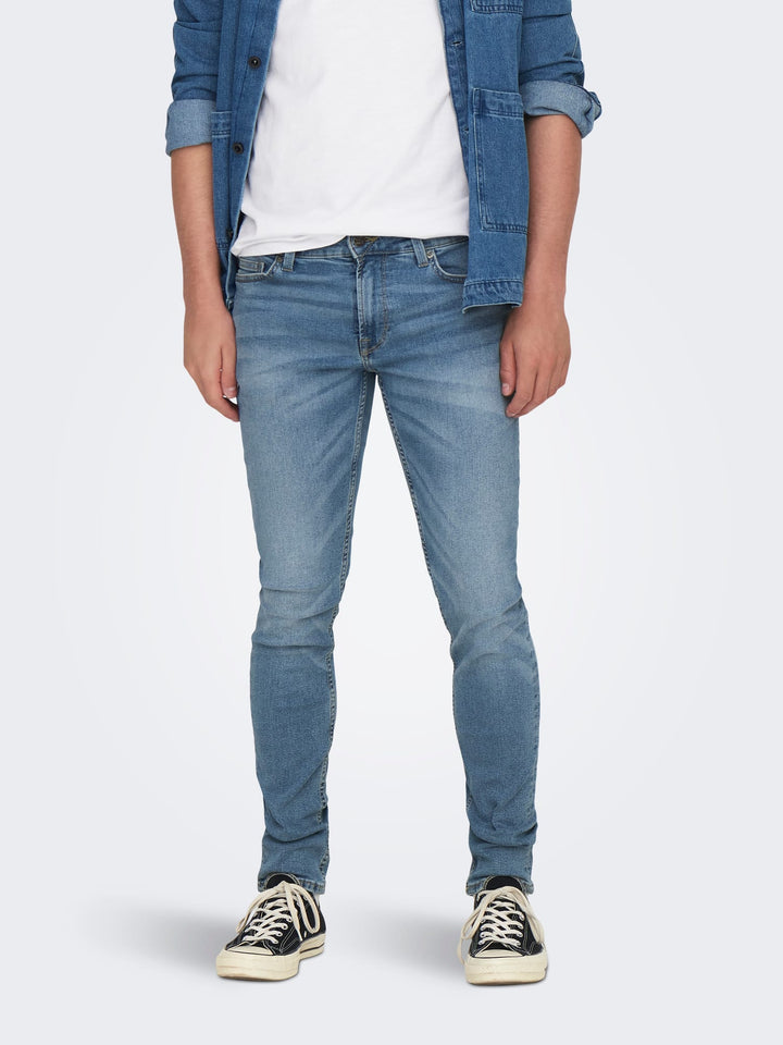 ONLY & SONS Loom slim fit jeans blauw – heren - Blue Denim - L34