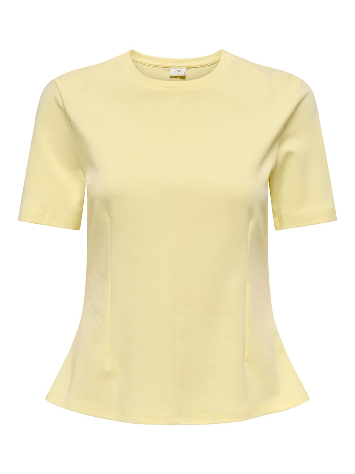 Jacqueline de Yong JDYEVA S/S TOP JRS licht geel – dames t-shirt