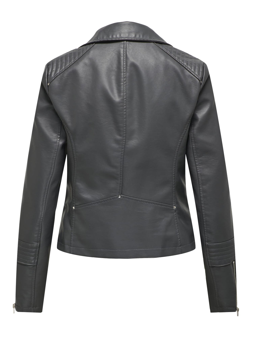 Only 15153079 Gemma kunstleder jack grijs – dames